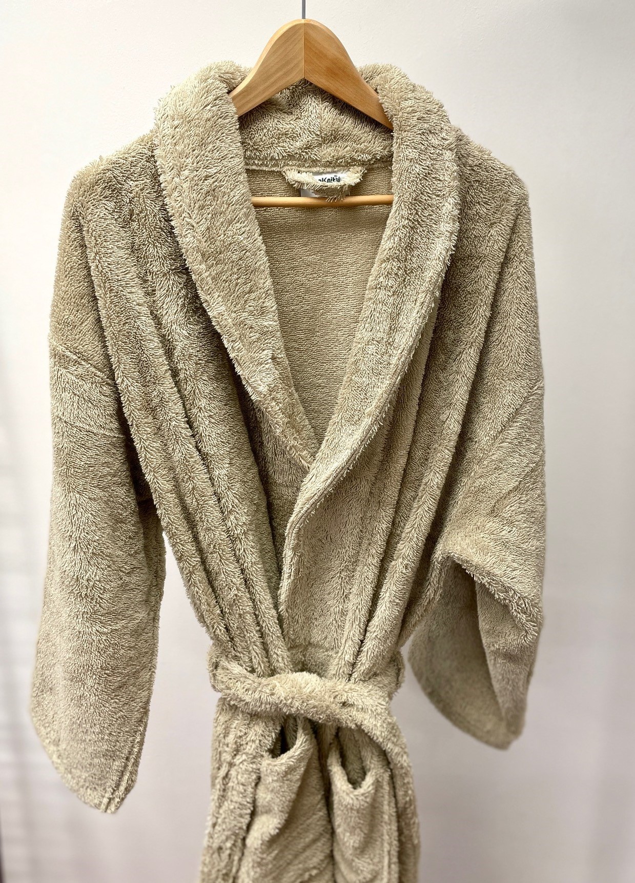 EcoKnit Cotton Robe Classic (Latte) | Hartdean Ltd