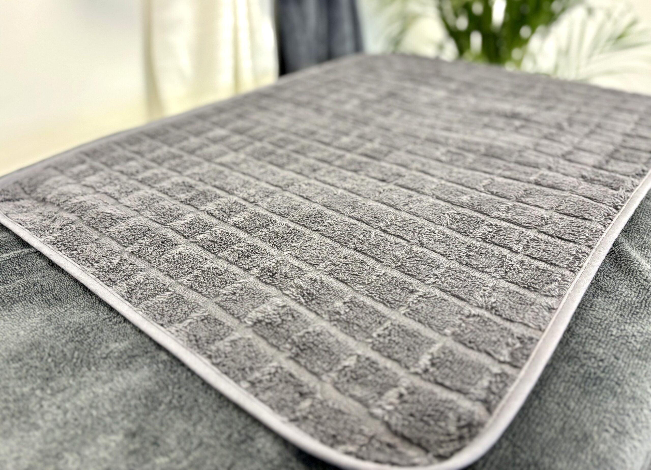 SpaKnit Mosaic Bathmat - Charcoal