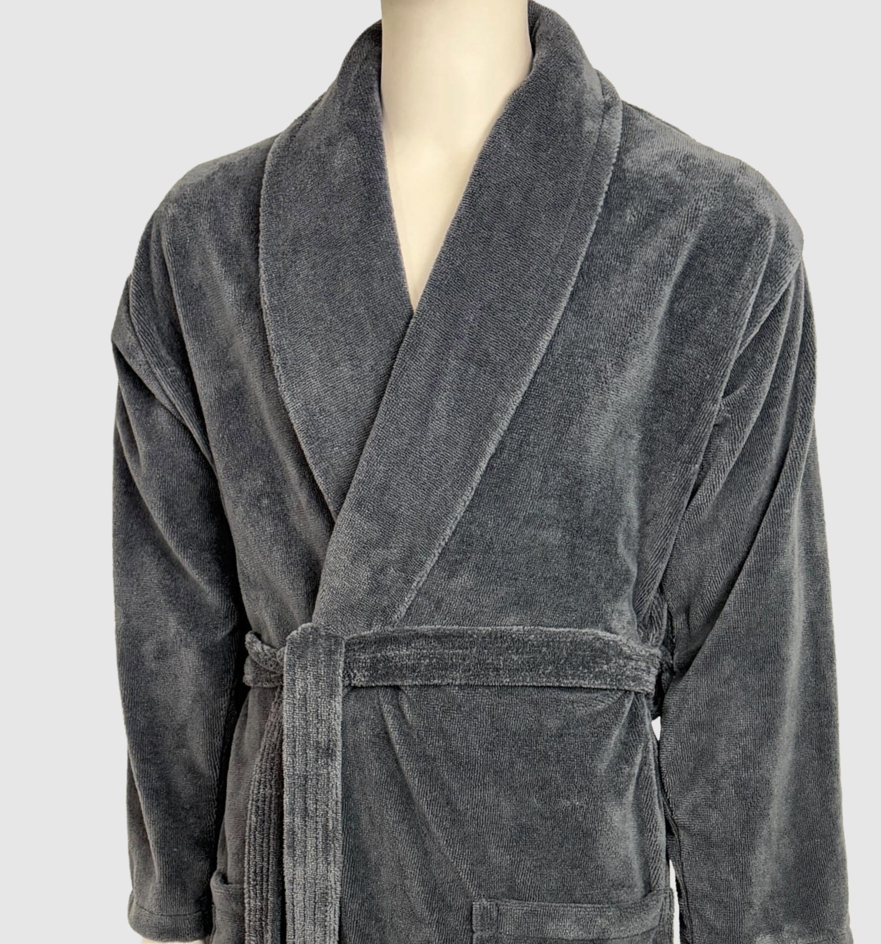 Duo Touch Classic Robe - Charcoal