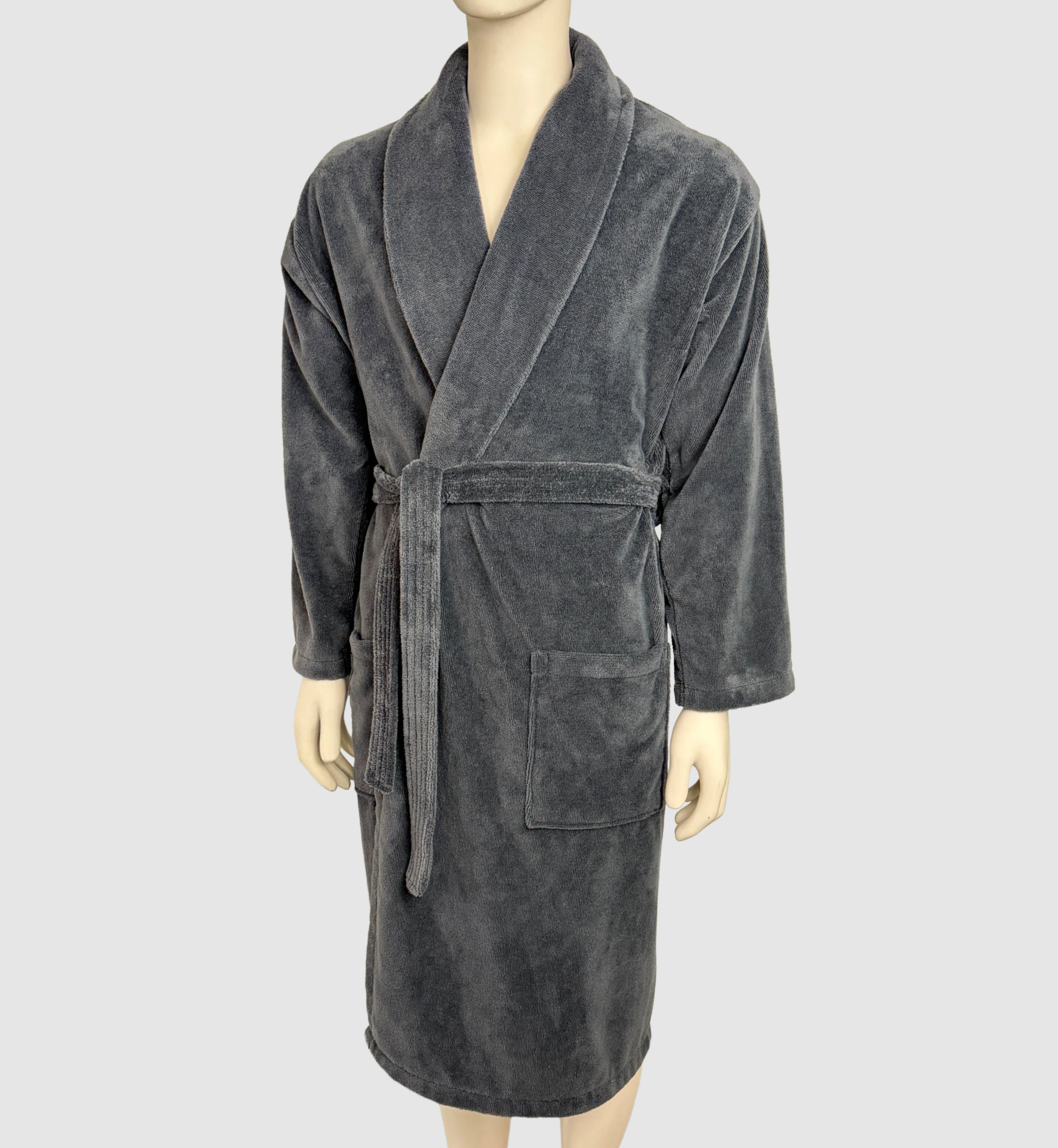 Duo Touch Classic Robe - Charcoal - Image 2
