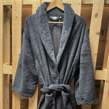 3-14 YEARS/ BASIC POLAR FLEECE ROBE - Gray