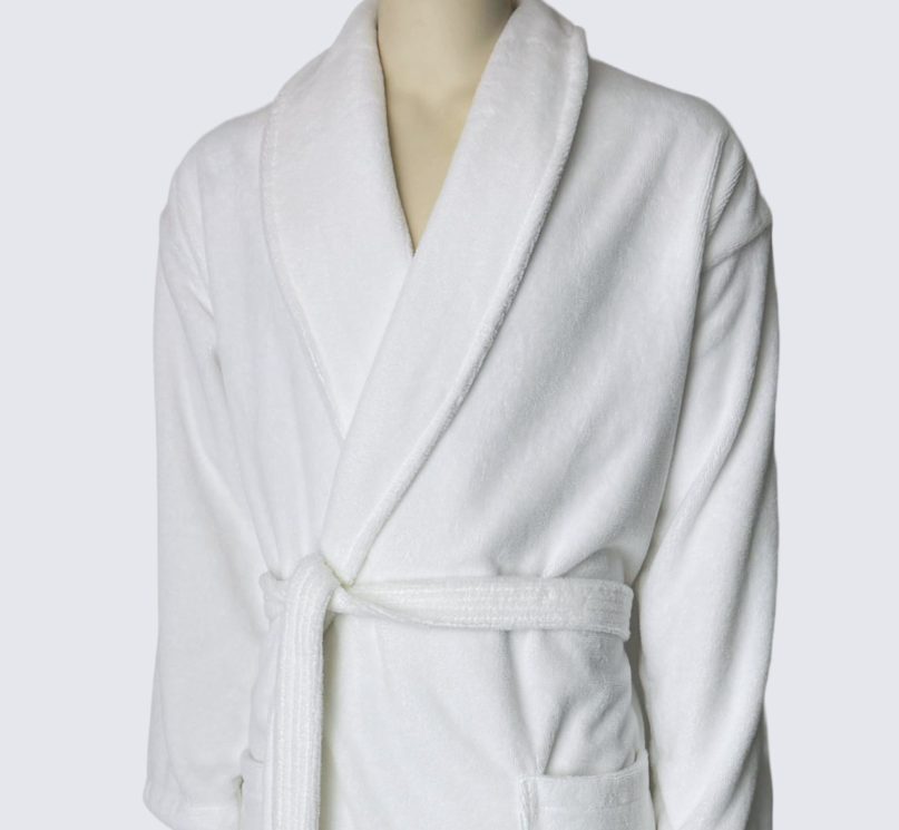 Duo Touch Classic Robe - White